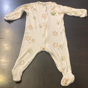 Adorable White and Green Kids One Piece